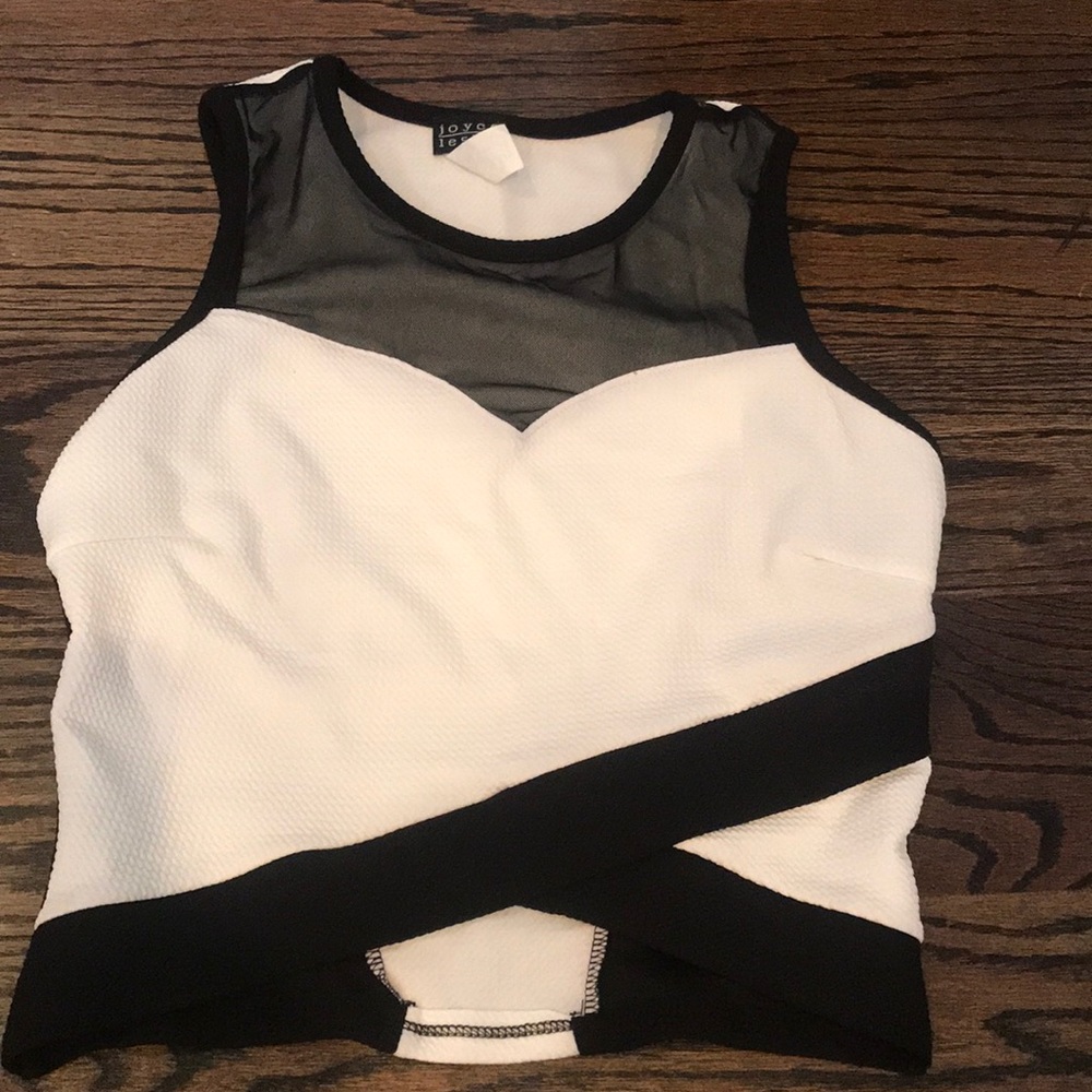 Black And White Crop Top